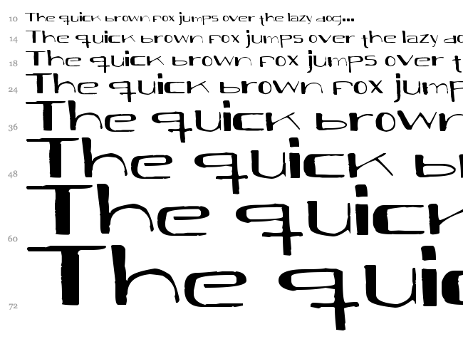Black Model font waterfall